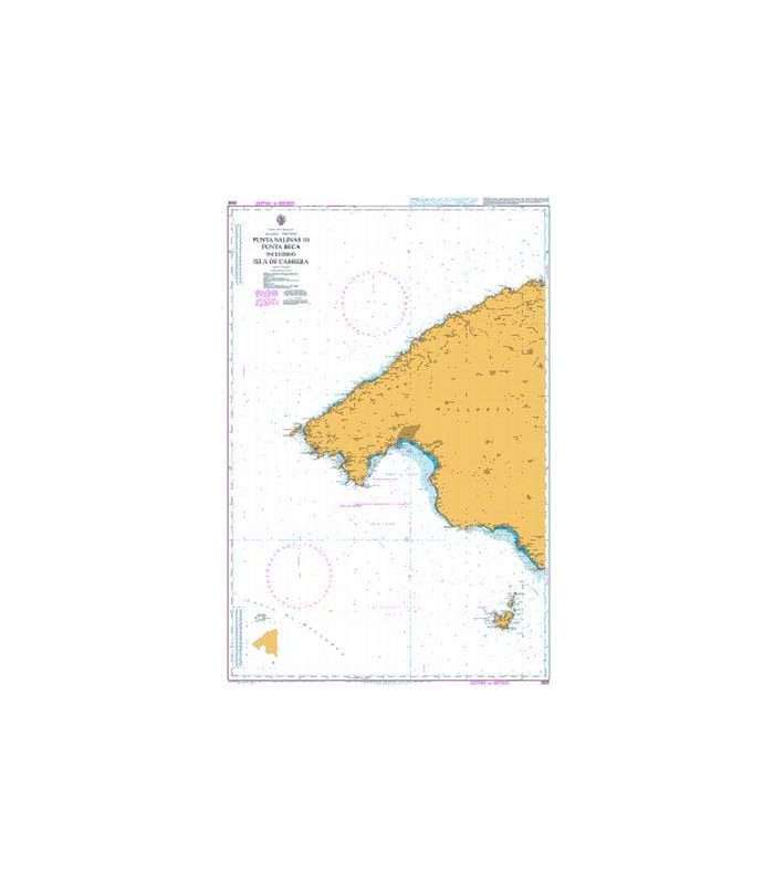 British Admiralty Nautical Chart 2832 Punta Salinas to Punta Beca including Isla de Cabrera