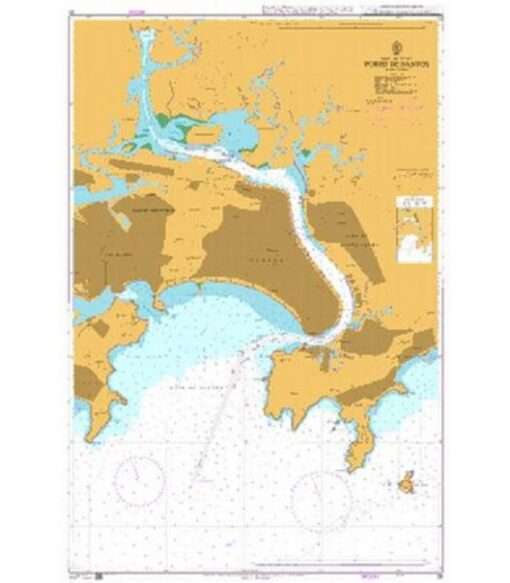 British Admiralty Nautical Chart 29: Brazil - South Coast, Porto de Santos