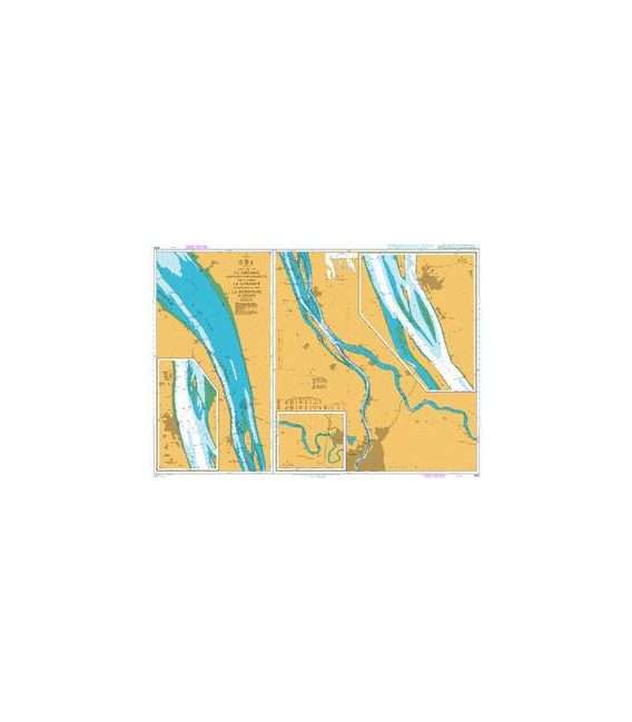 British Admiralty Nautical Chart 3068 La Gironde, La Garonne and La Dordogne