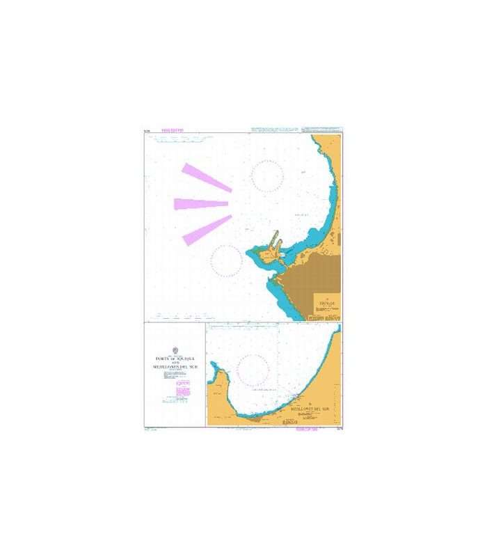 British Admiralty Nautical Chart 3076 Ports of Iquique and Mejillones del Sur