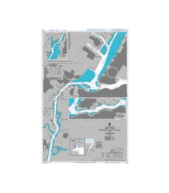 British Admiralty Nautical Chart 3457 New York Arthur Kill, Kill Van Kull and Newark Bay
