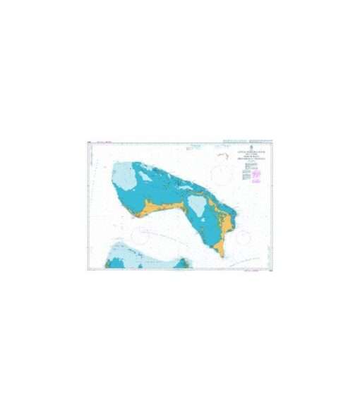 British Admiralty Nautical Chart 3910 Little Bahama Bank including North West Providence Channel