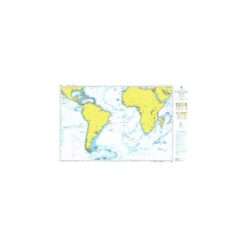 British Admiralty Nautical Chart 4003 A Planning Chart for the South Atlantic Ocean