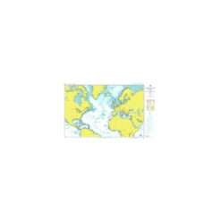 British Admiralty Nautical Chart 4004 A Planning Chart for the North Atlantic Ocean and Mediterranean Sea