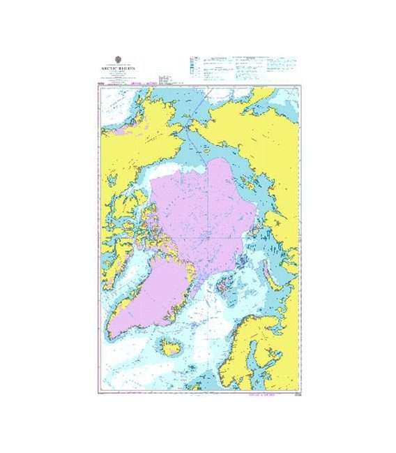 British Admiralty Nautical Chart 4006 A Planning Chart for the Arctic Region