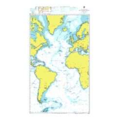 British Admiralty Nautical Chart 4015 A Planning Chart for the Atlantic Ocean