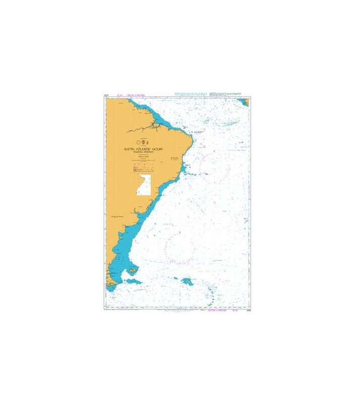 British Admiralty Nautical Chart 4020 South Atlantic Ocean Western Part