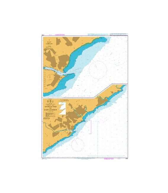British Admiralty Nautical Chart 4162 Approaches to East London