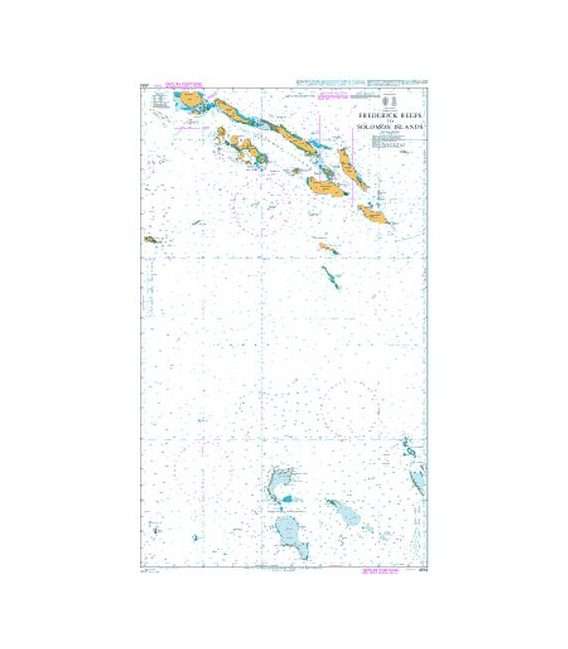 British Admiralty Nautical Chart 4634 Frederick Reefs to Solomon Islands