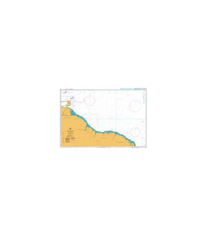 British Admiralty Nautical Chart 517 Trinidad to Cayenne