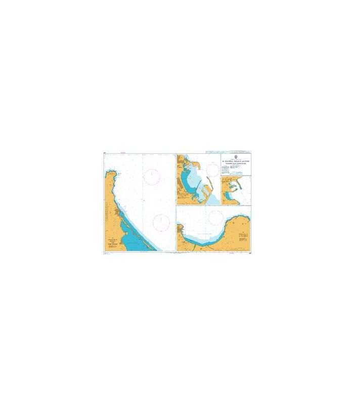 British Admiralty Nautical Chart 580 Al Hoceima, Melilla and Port Nador with Approaches