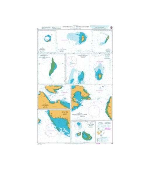British Admiralty Nautical Chart 724 Anchorages in the Seychelles Group and Outlying Islands