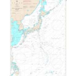 Japanese Chart W1009 Nippon and the Adjacent Seas