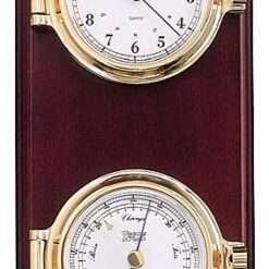 Weems and Plath Cutter™ 210800 Plaque Nautical Brass Clock & Barometer